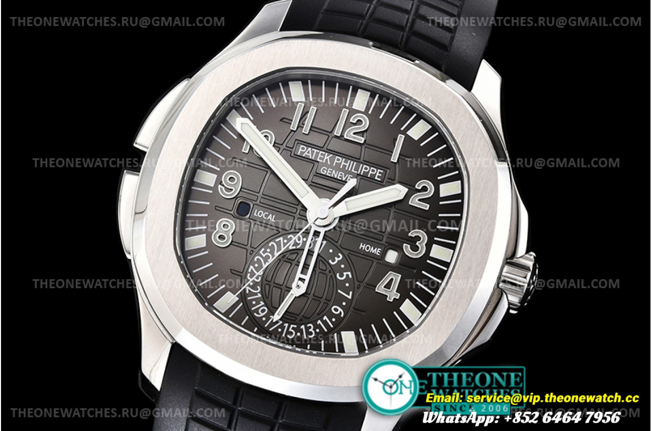 Patek Philippe - Aquanaut Travel Time 5164A SS/RU Grey GRF V2 MY9015 Mod