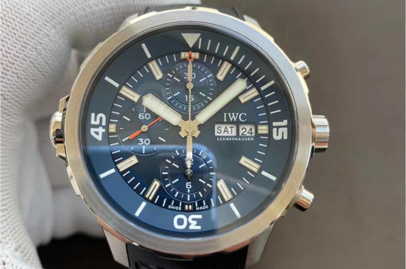 IWC - 2014 Aquatimer Cousteau Diver SS/RU Blue V6F A-7750