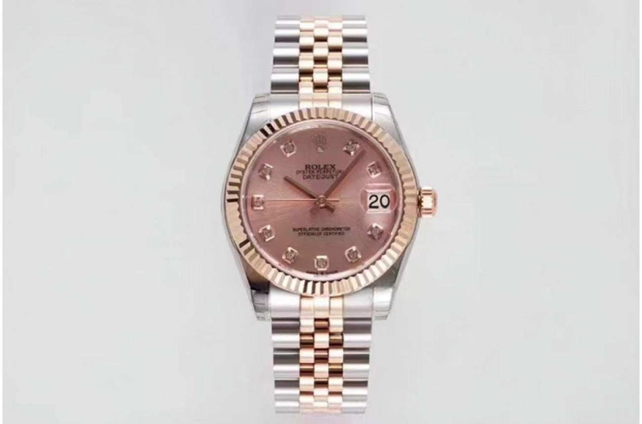 ROLEX - DATEJUST - LADY 31mm Oys Flt RG/SS Pink Dia GSF NH05