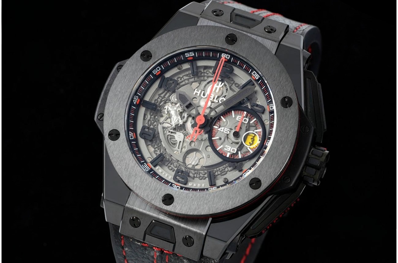 Big Bang Ferrari 45mm Ceramic/TI Grey/LE V6 HUB1288