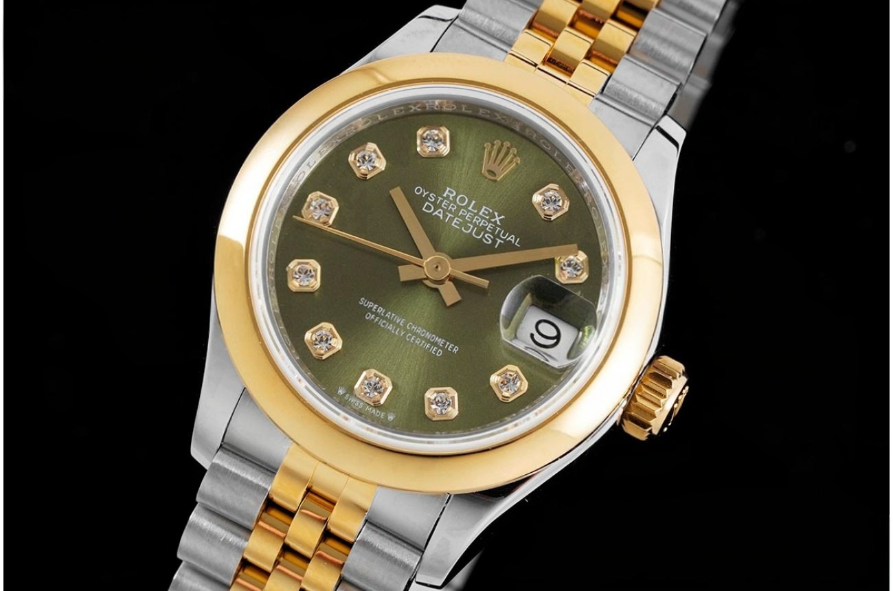 Datejust Ladies 28mm YG/SS Green/Dia TWS NH05
