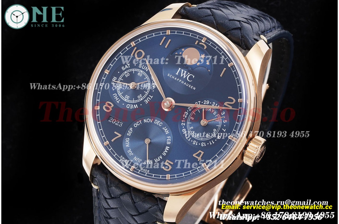 IWC - Portugieser Perpetual Calendar 3033 RG/LE Blue/Num APSF A52010