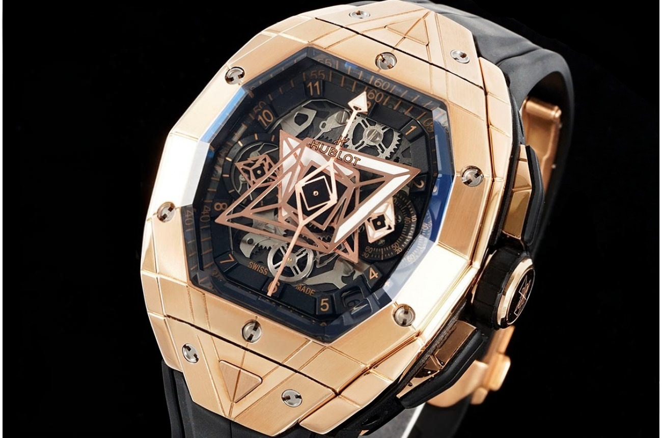 Spirit Of Big Bang 42mm RG/RU Skeleton Dial BLSF HUB4700
