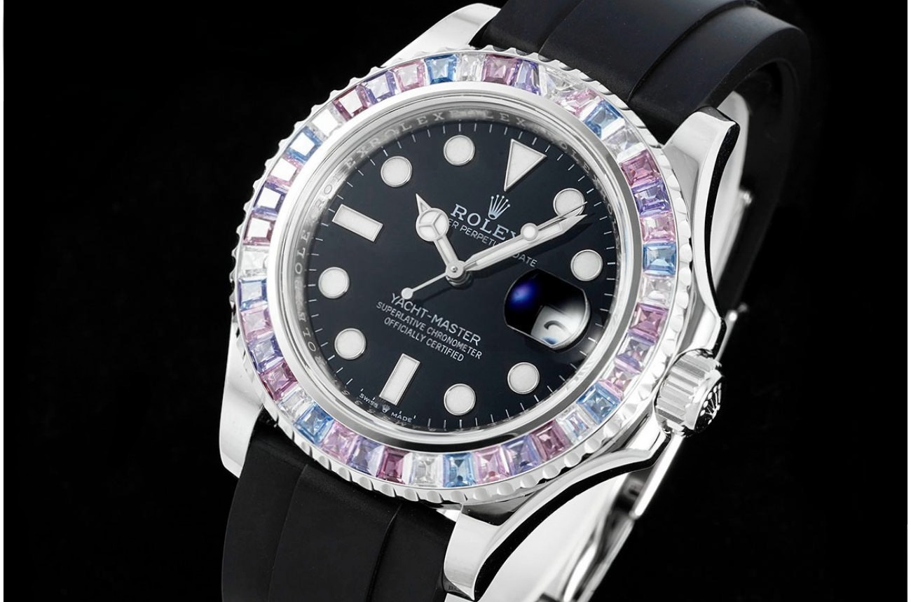 Yacht-Master 126679 42mm Gem Wrapped SS/RU Black/Dot KF VR3235(Gain Weight)
