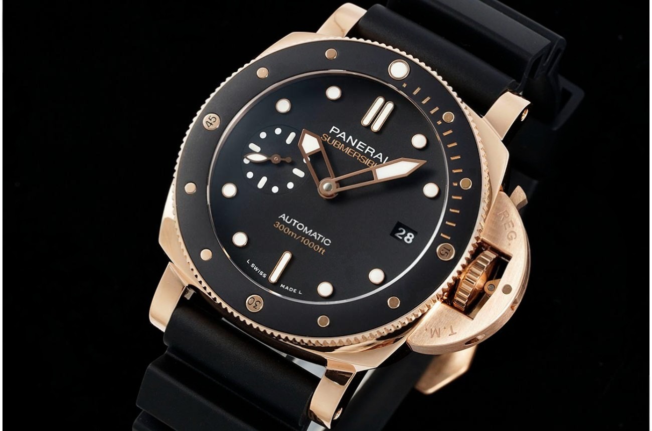 Submersible PAM2164 42mm RG/RU Black Dial VSF P900