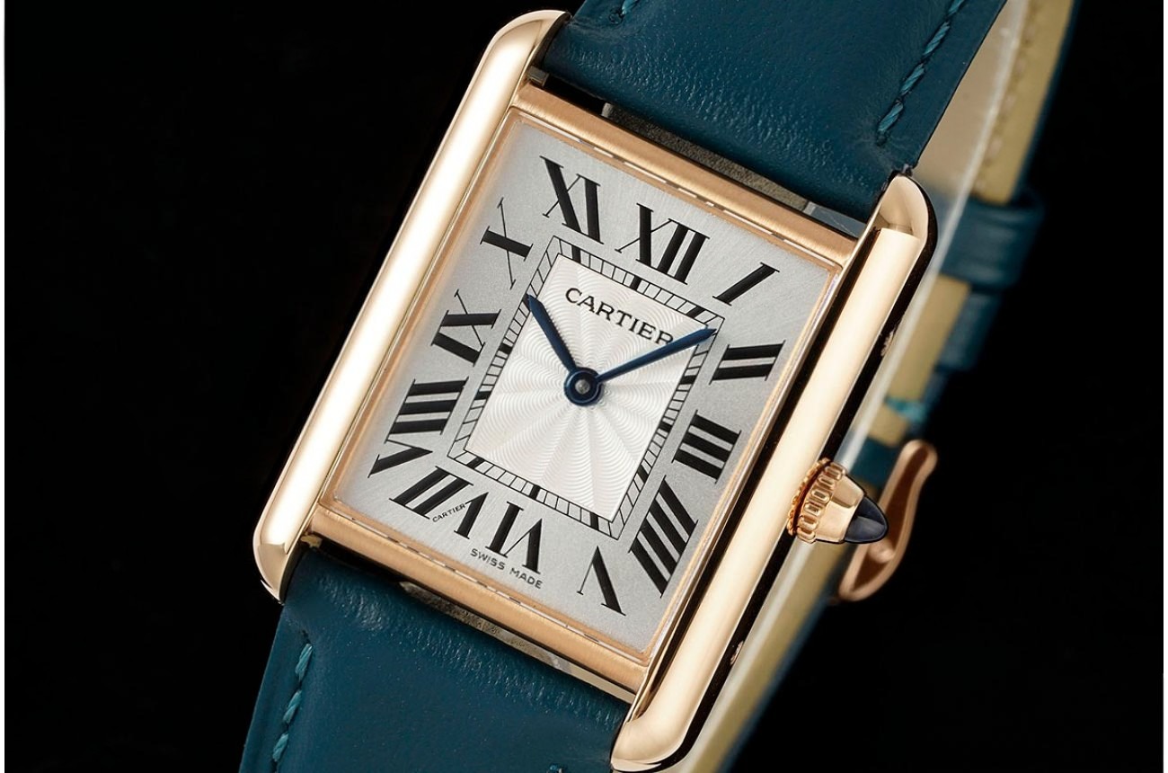 Tank Louis 25.5mm Blue RG/LE Silver Dial AF Quartz