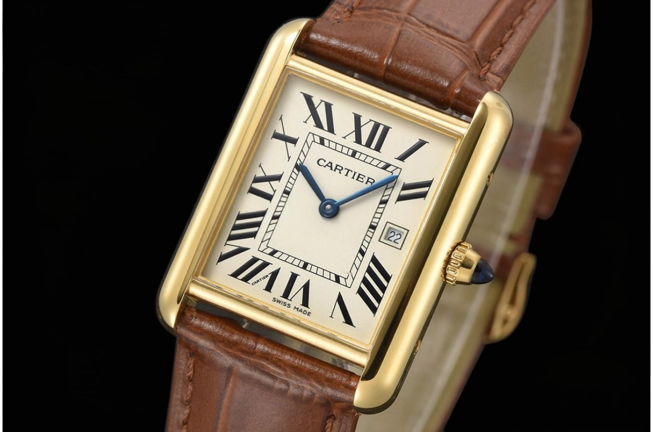 Tank Louis 25.5mm Date YG/LE Silver Dial AF Quartz