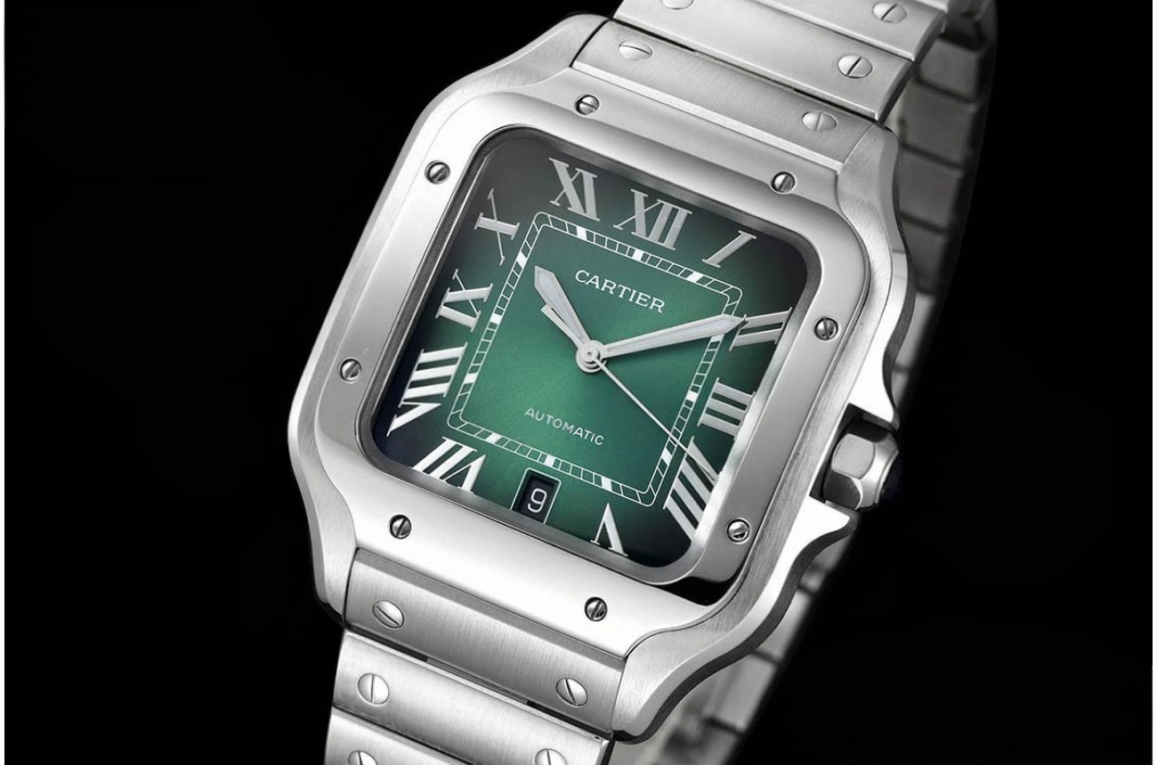 Santos De Cartier 40mm SS/SS Green Dial BVF A9015
