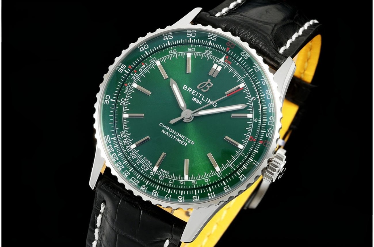Navitimer 1 2024 41mm Date SS/LE Green Dial TF A2824