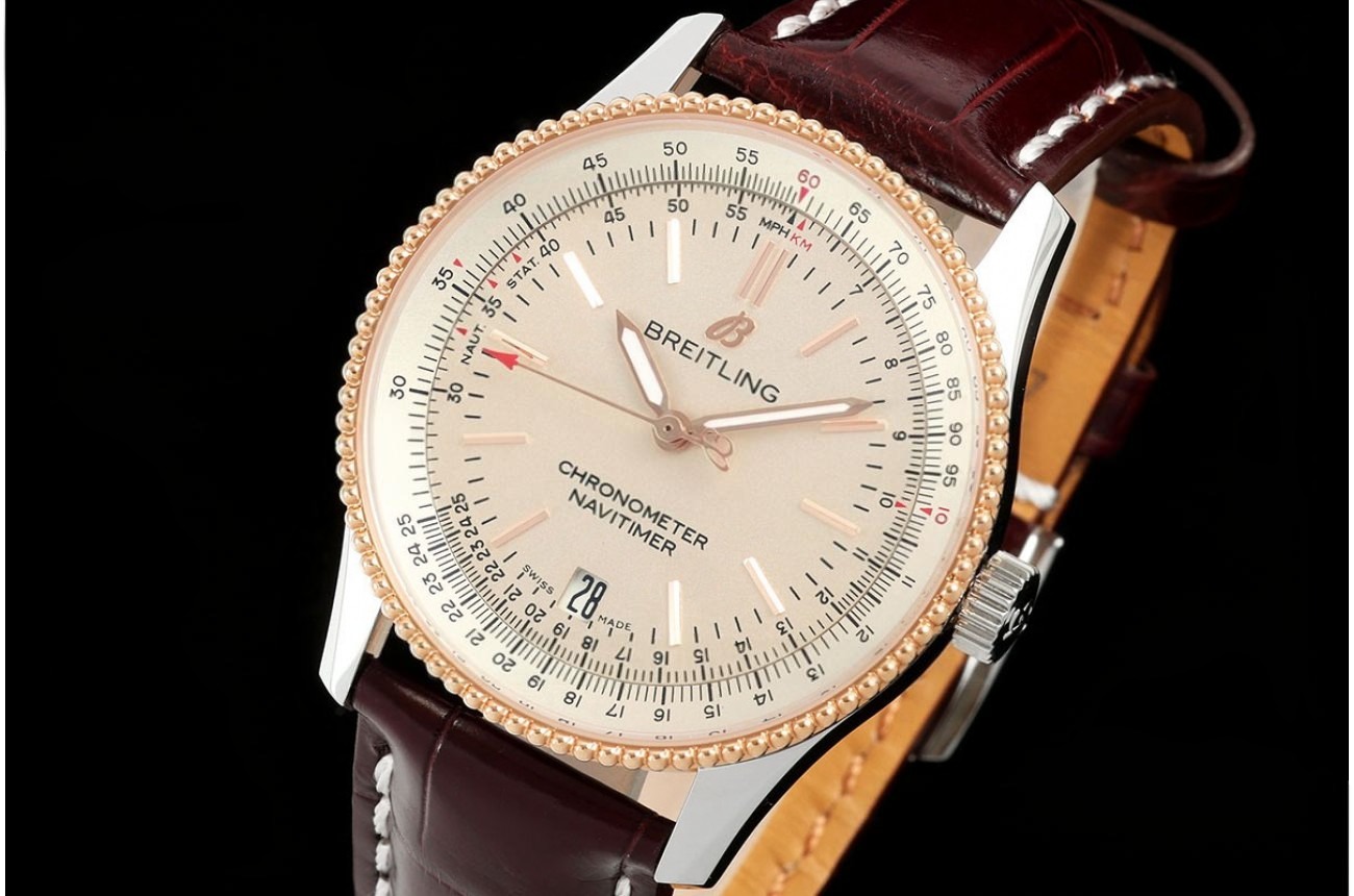 Navitimer 1 41mm Date RG SS/LE Cream/Wht TF A2824