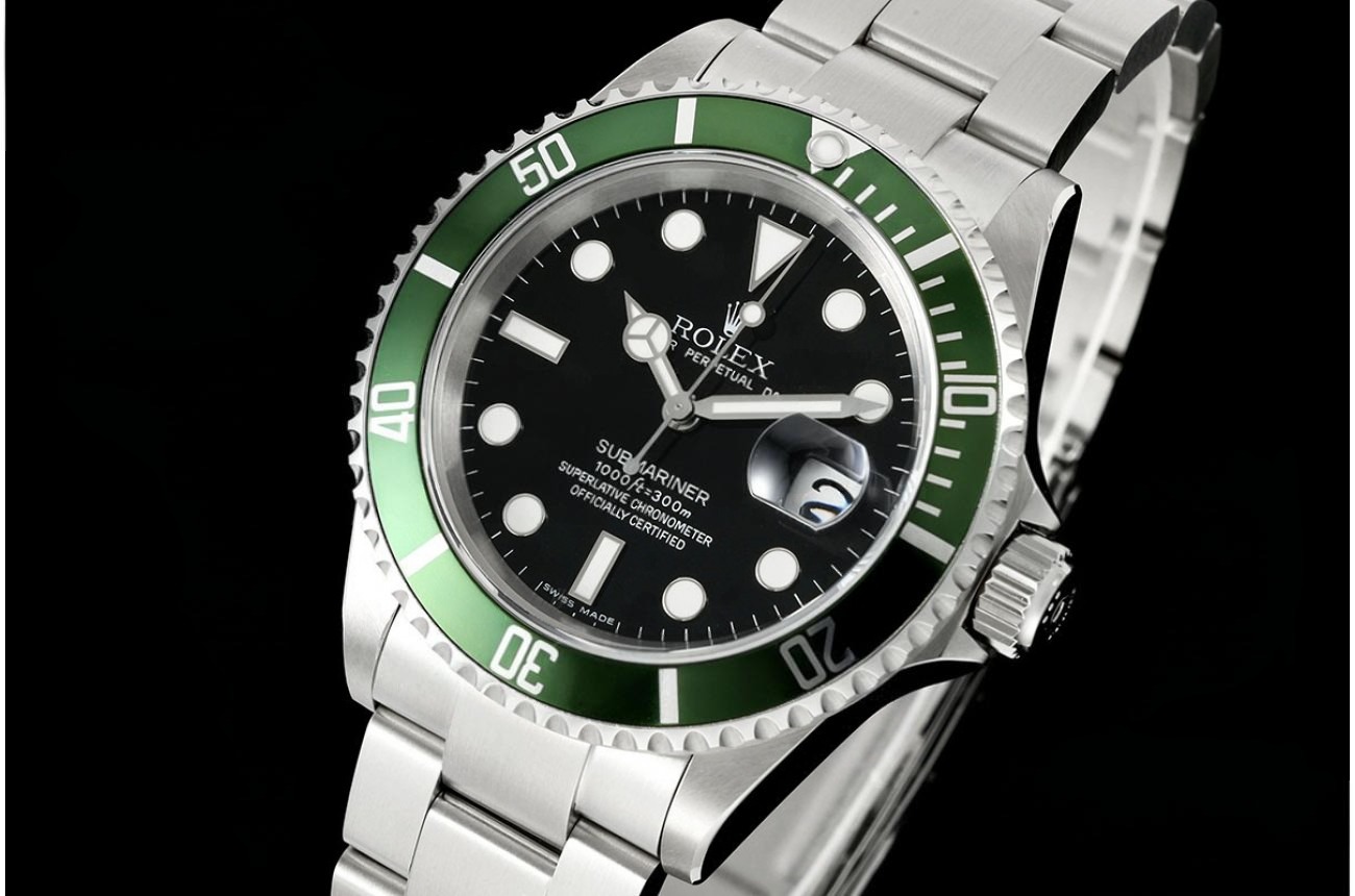 Submariner Vintage 16610LV Kermit 40mm SS/SS Black Dial ARF VR3135