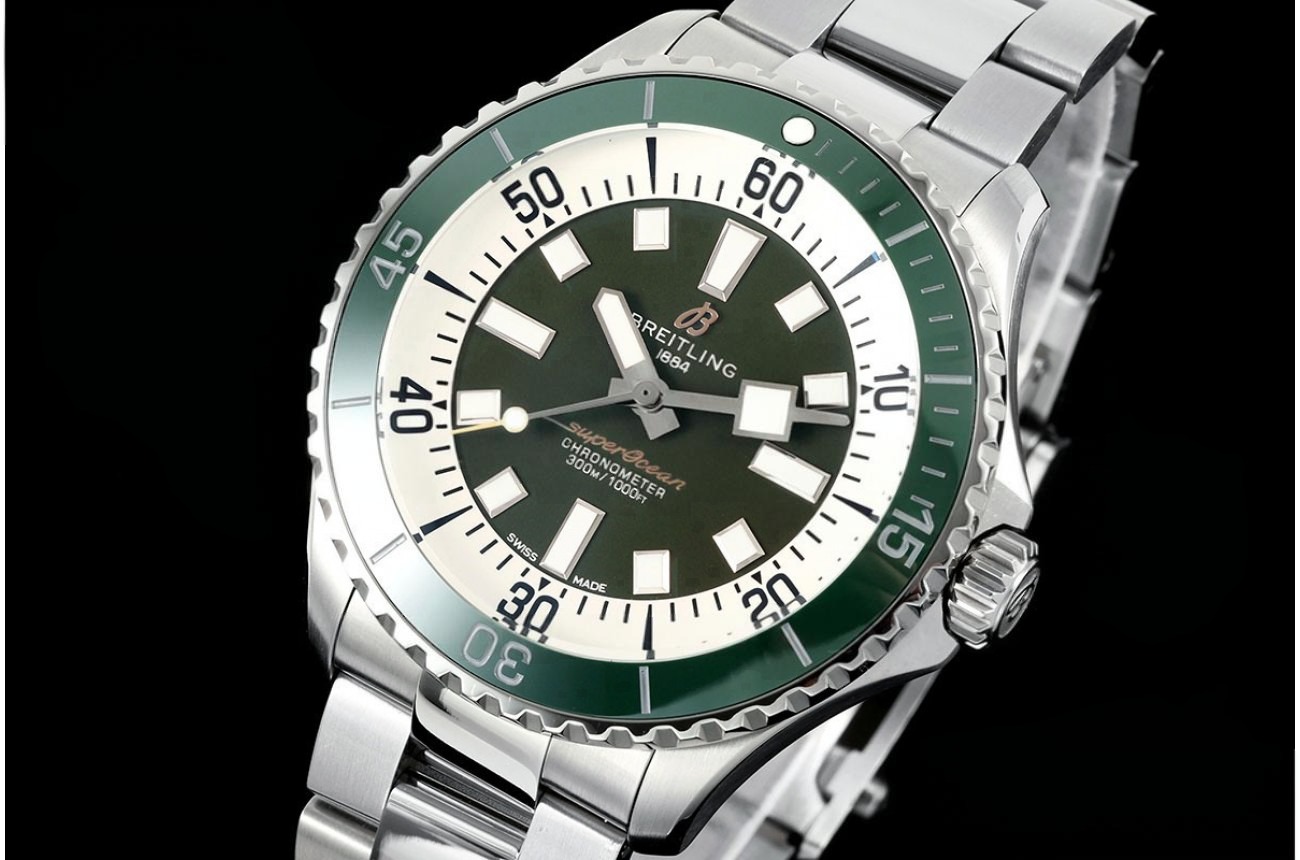 Superocean 44mm Green Bezel SS/SS Green Dial TF A2824