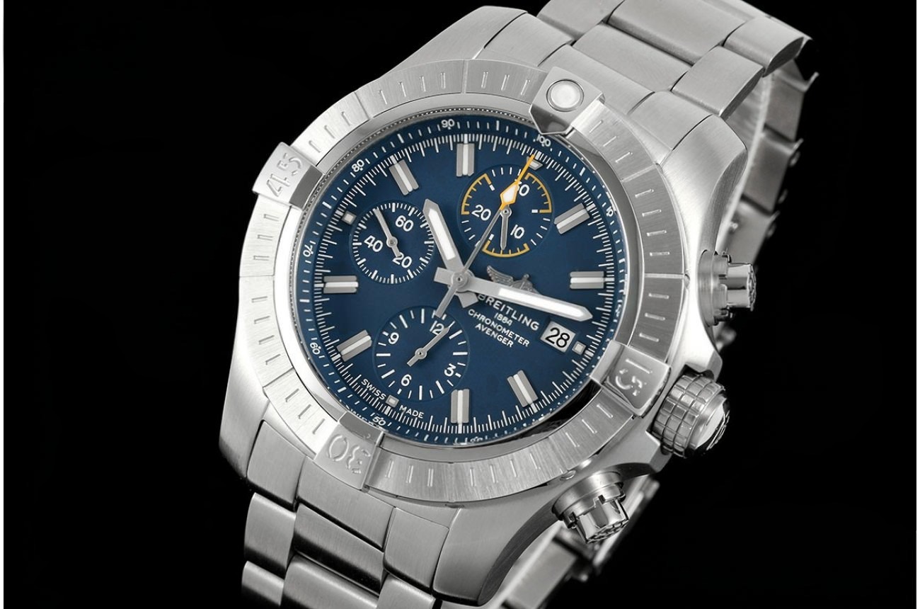 Avenger B01 Chrono 45mm SS/SS Blue Dial TF A7750