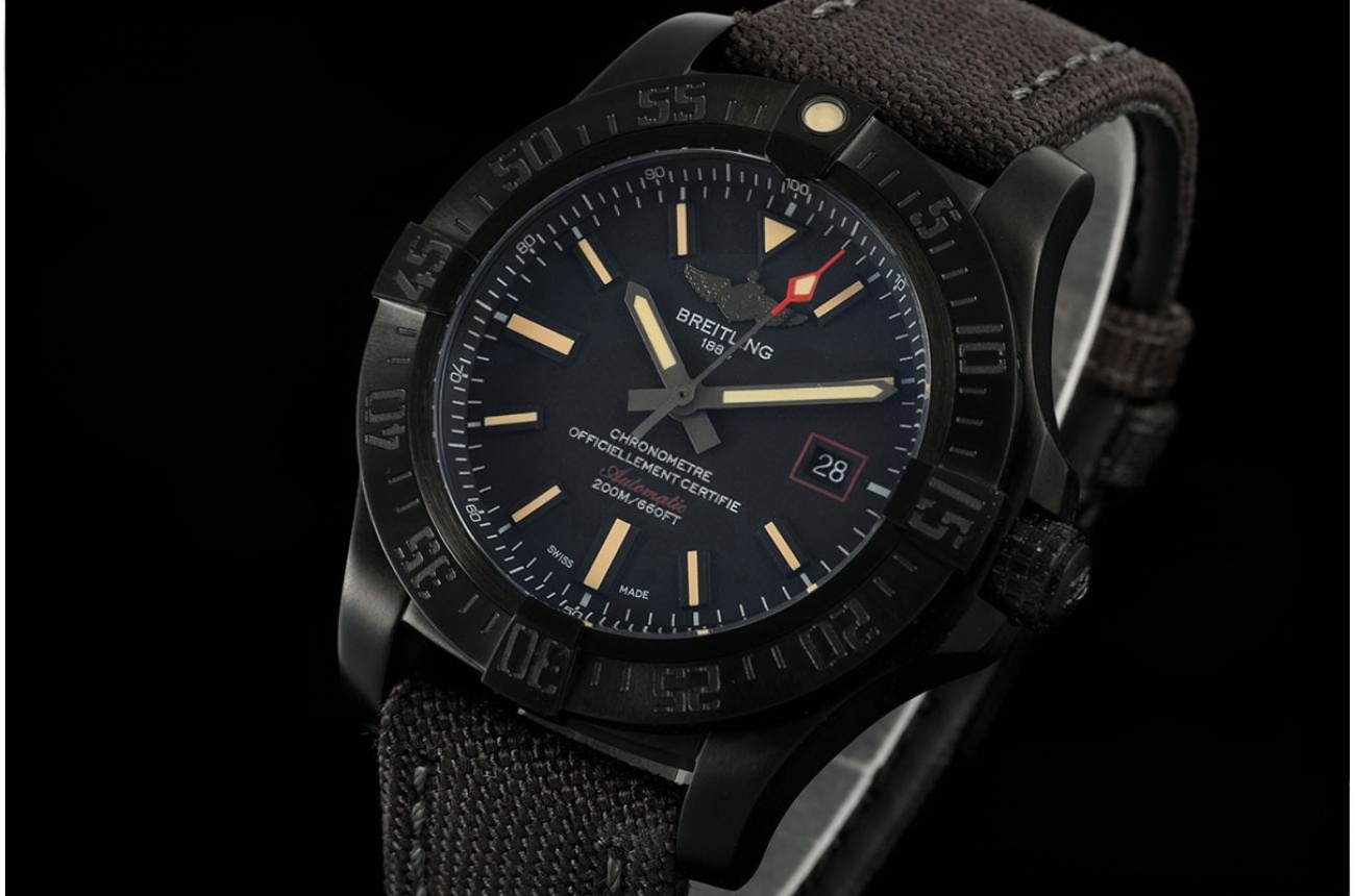 Avenger BlackBird 44mm DLC/TI/NY Black Dial TF A2824