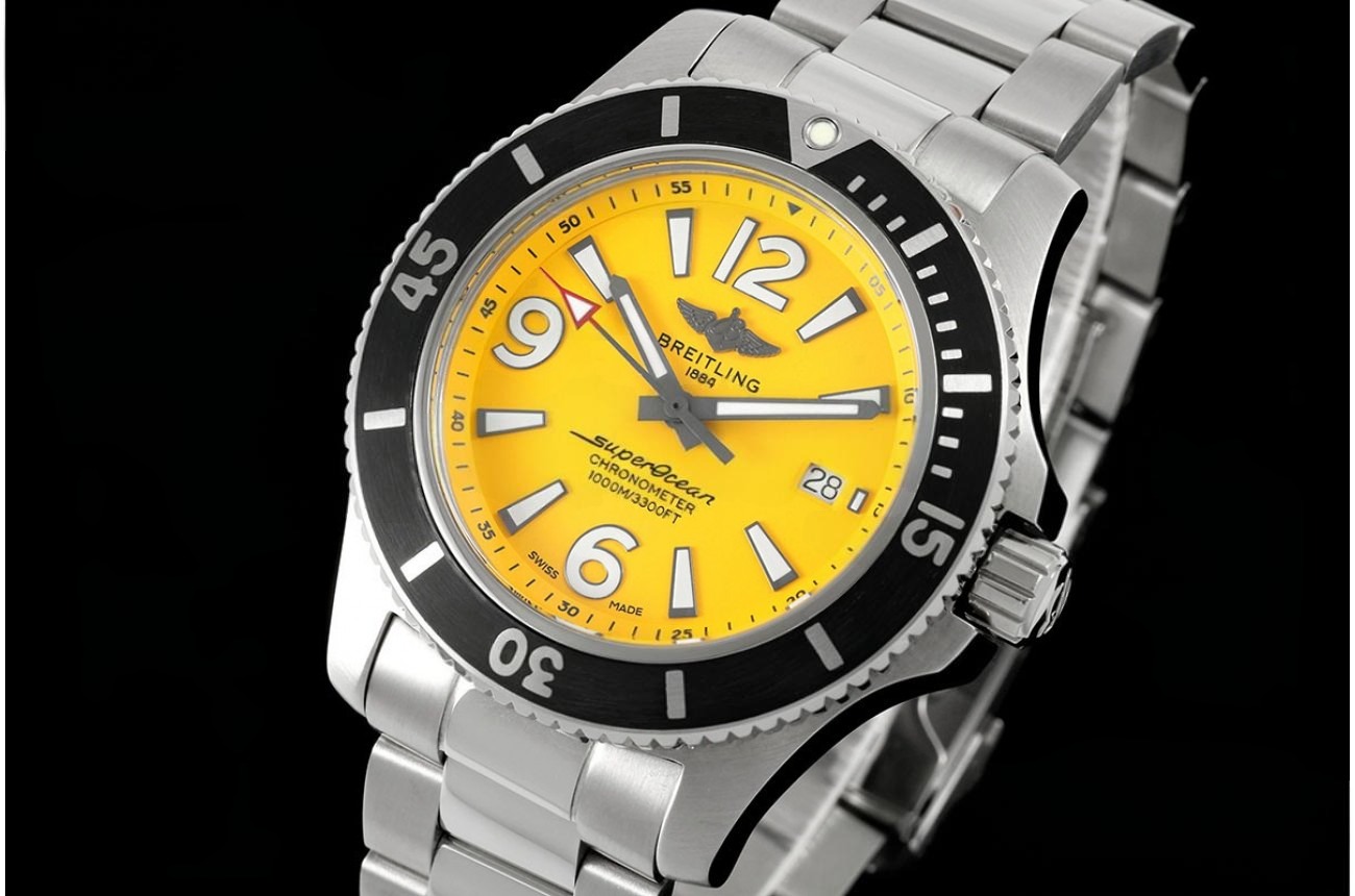 Superocean 44mm SS/SS Yellow Dial TF A2824
