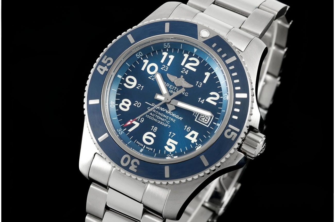 Superocean II 44mm SS/SS Blue/Num TF A2824