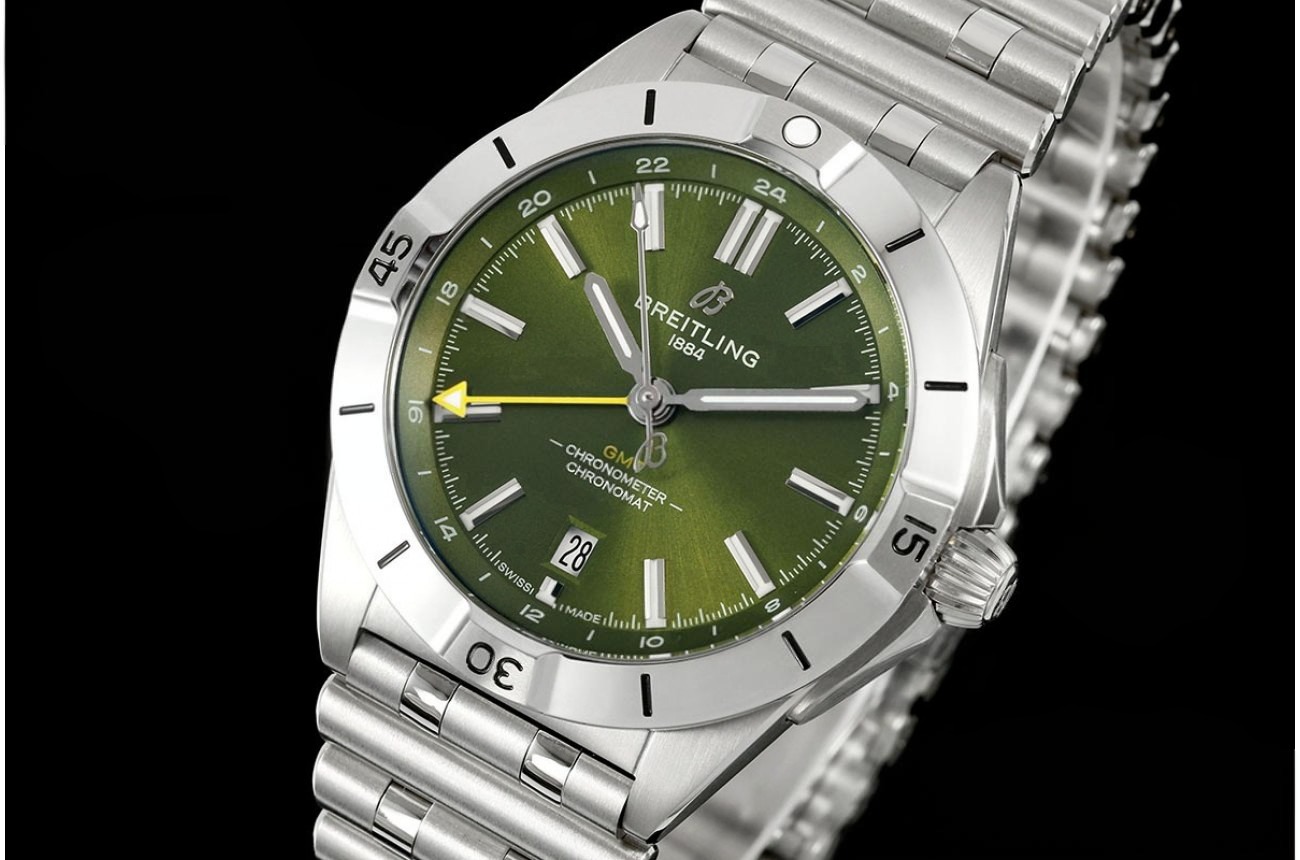 Chronomat GMT 40mm SS/SS Green Dial BLSF A2836