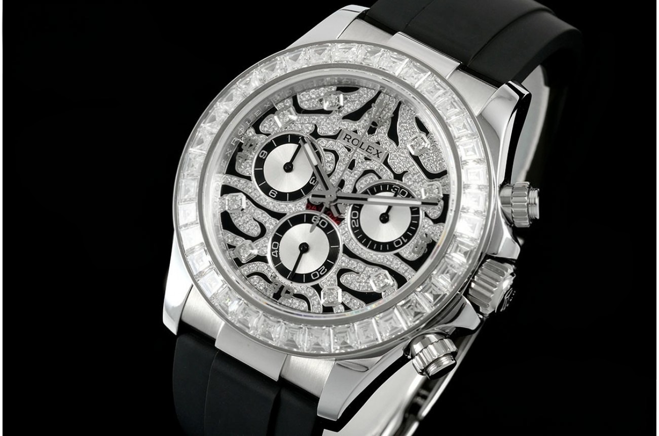 Daytona 116589 40mm 'Eye of the Tiger' SS/RU Diamonds Dial 3CF DD4130(Mod Version)