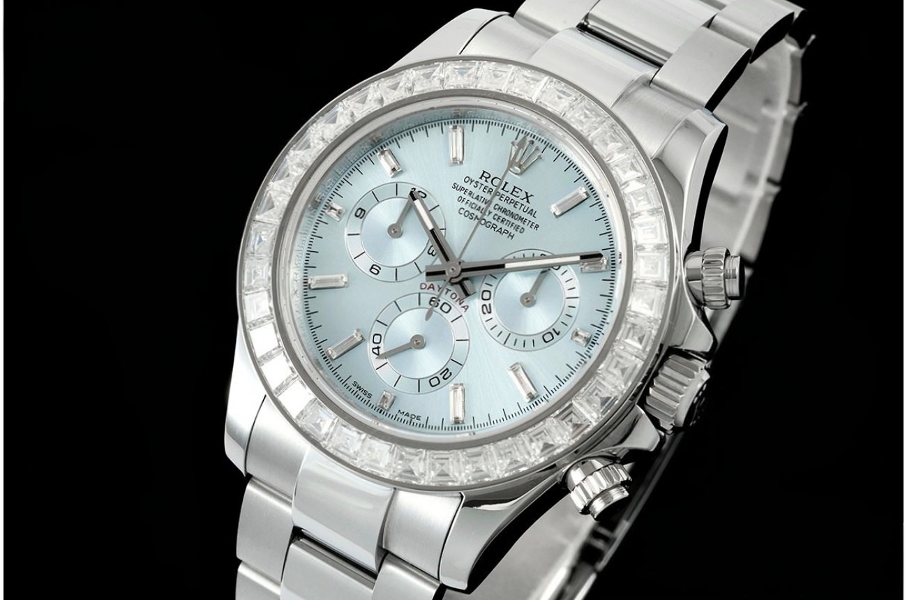 Daytona 116576 40mm SS/SS Ice Blue/Dia 3CF DD4130(Mod Version)