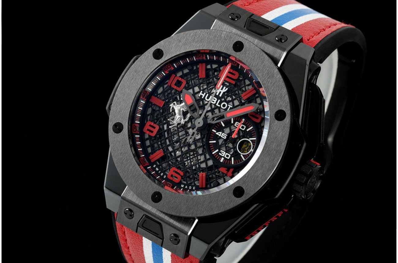 Big Bang Ferrari 45mm Ceramic/TI/RU Red Seketon Dail HBF HUB1241