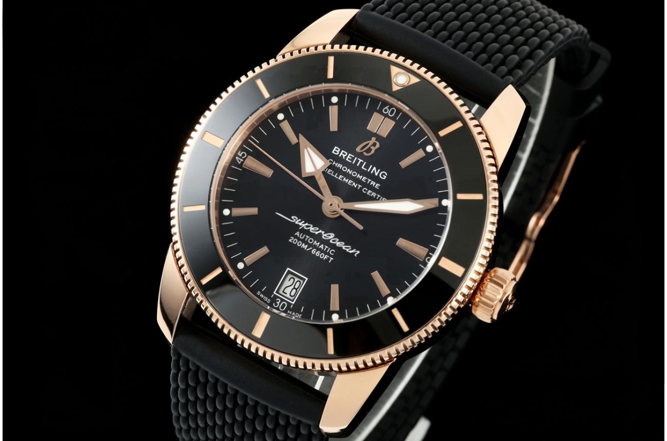Superocean Heritage B20 42mm RG/RU Black Dial BLF A2824