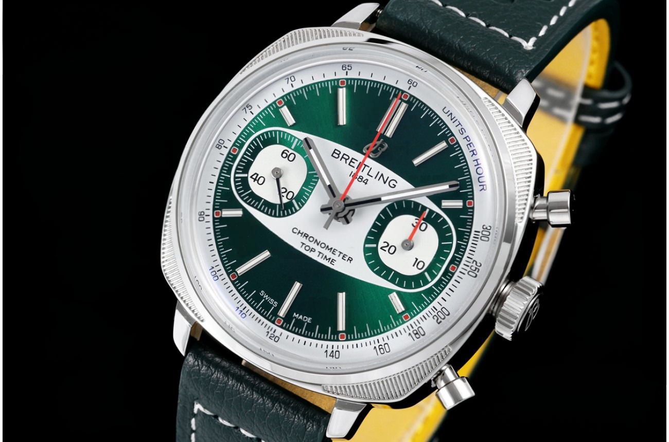 Top Time B01 38mm SS/LE Green/White Dial BLF A7750