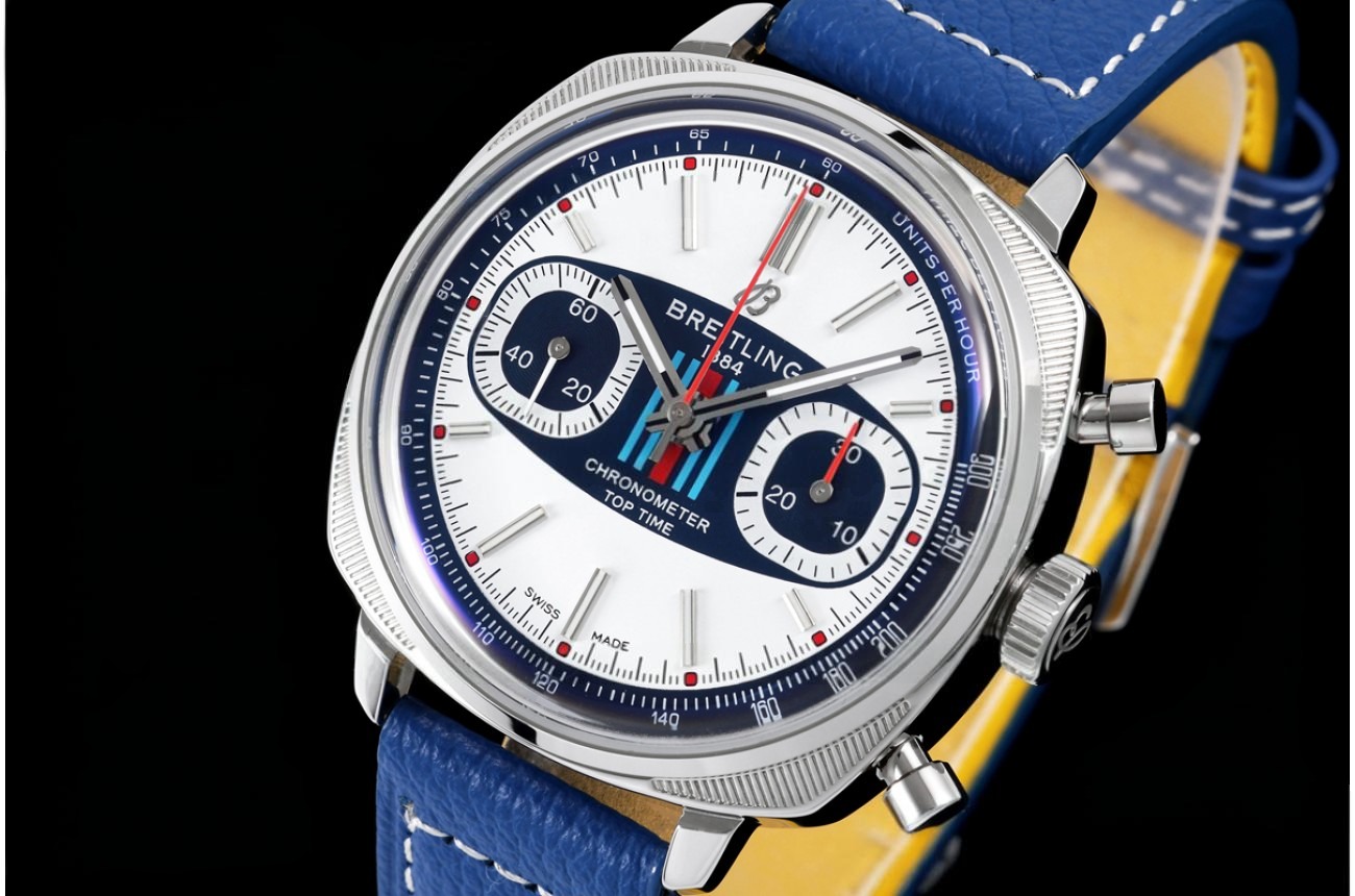 Top Time B01 38mm SS/LE White/Blue Dial BLF A7750
