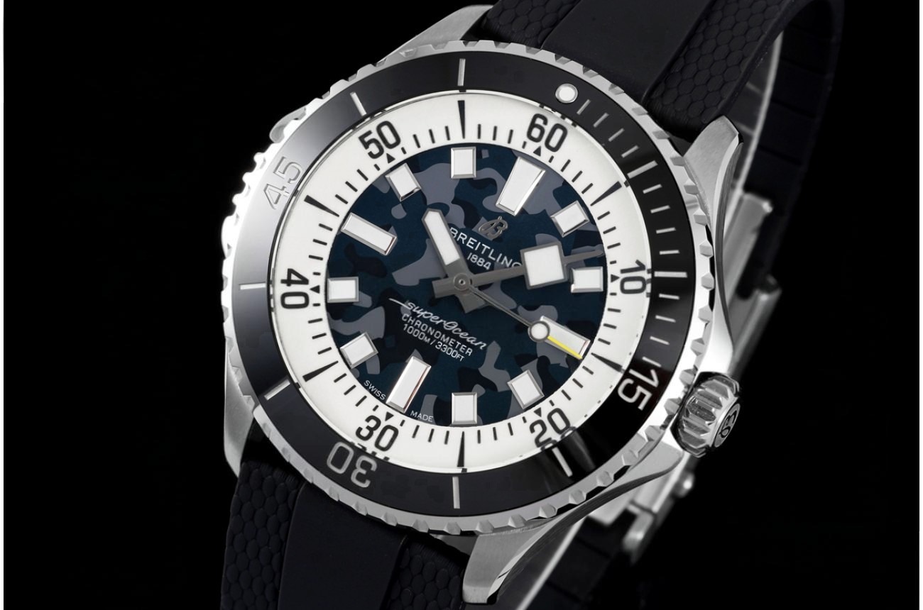 Superocean 42mm SS/SS Camouflage Blue Dial BLF A2824