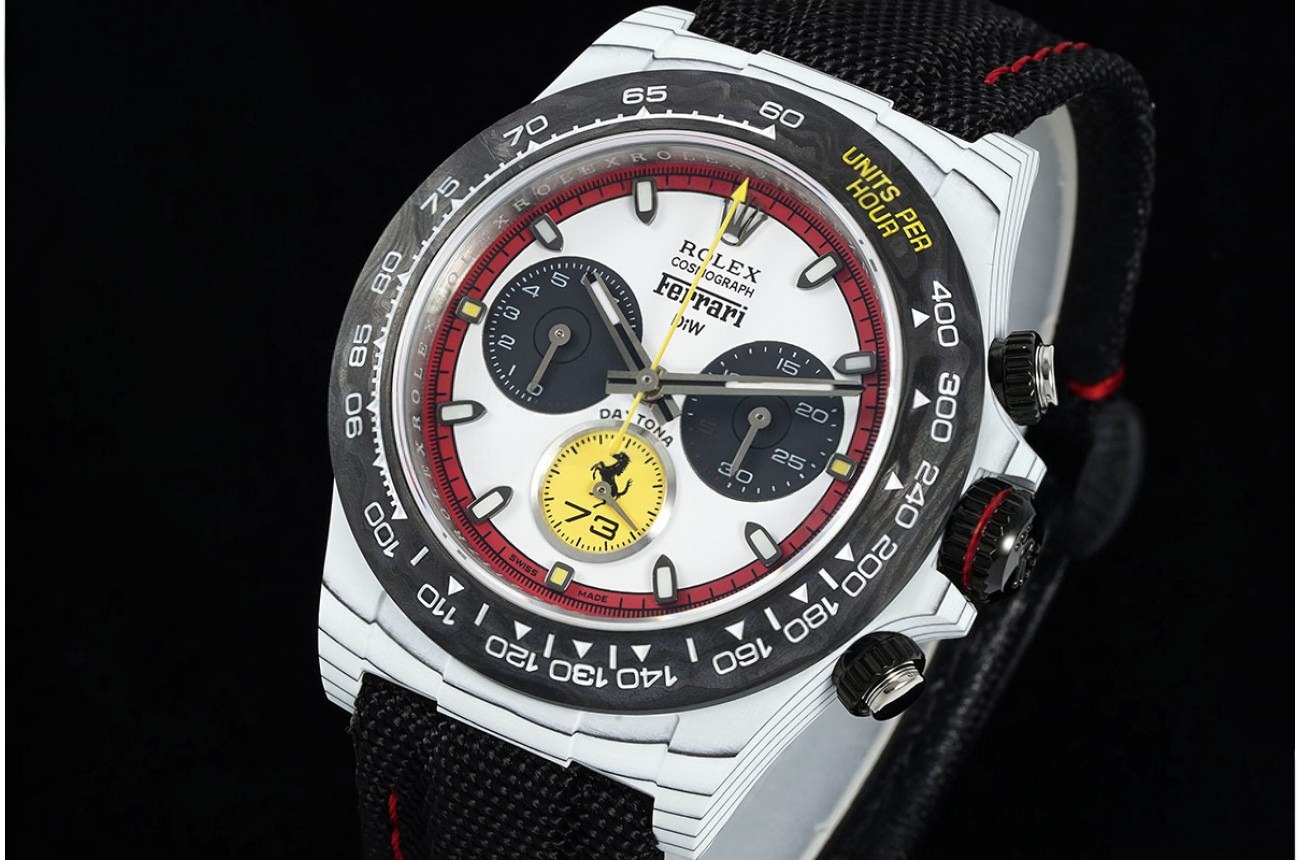 Daytona DIW Ferrari Special Edition 40mm White Carbon/NY White/Stk Dial Sonic DD4130
