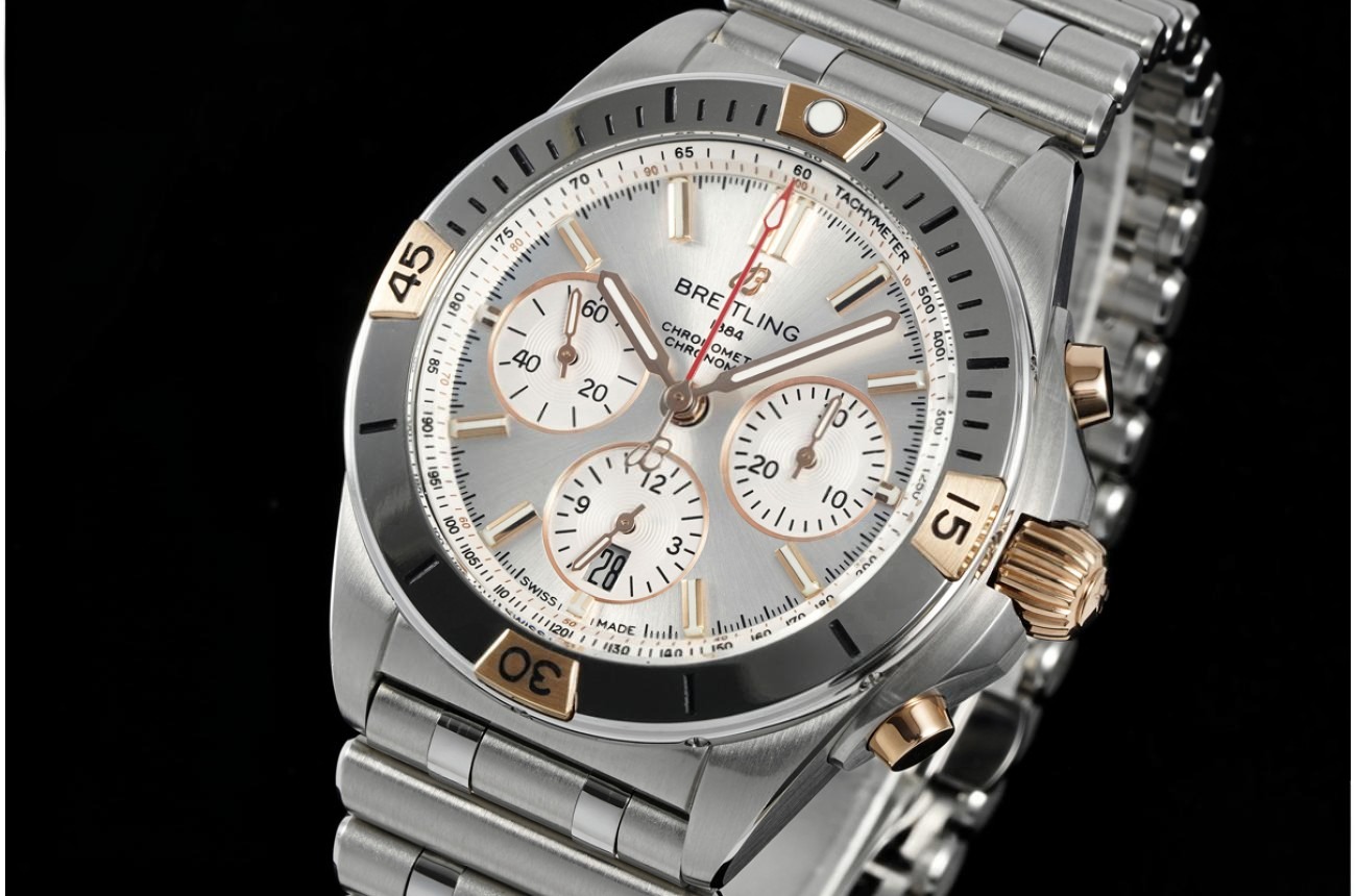 Chronomat B01 42MM SS/SS Silver/Stk BLF A7750