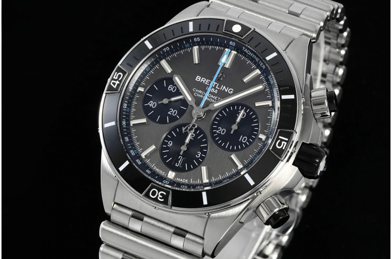Super Chronomat B01 44MM SS/SS Grey/Stk Dial BLF A7750