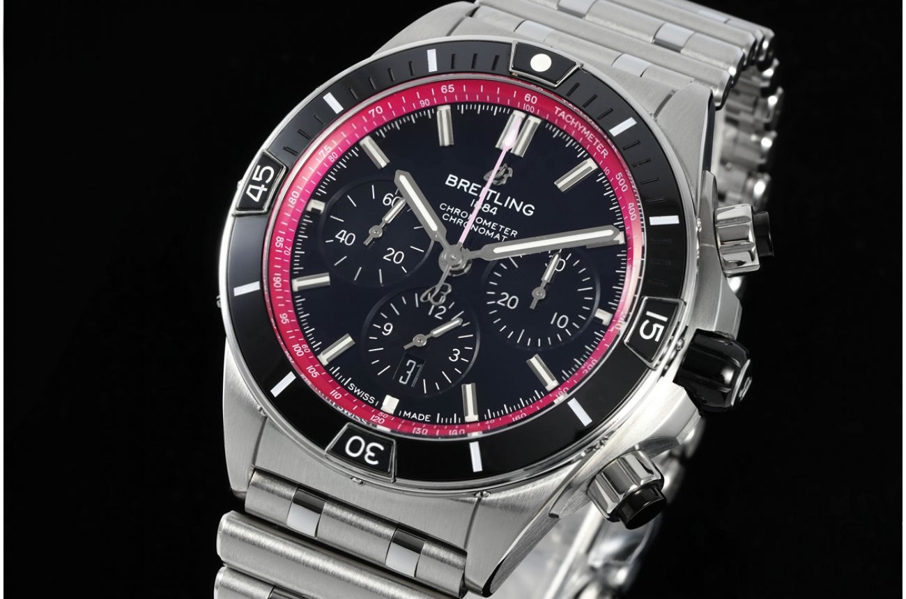 Super Chronomat B01 44MM SS/SS Black/Stk Dial BLF A7750