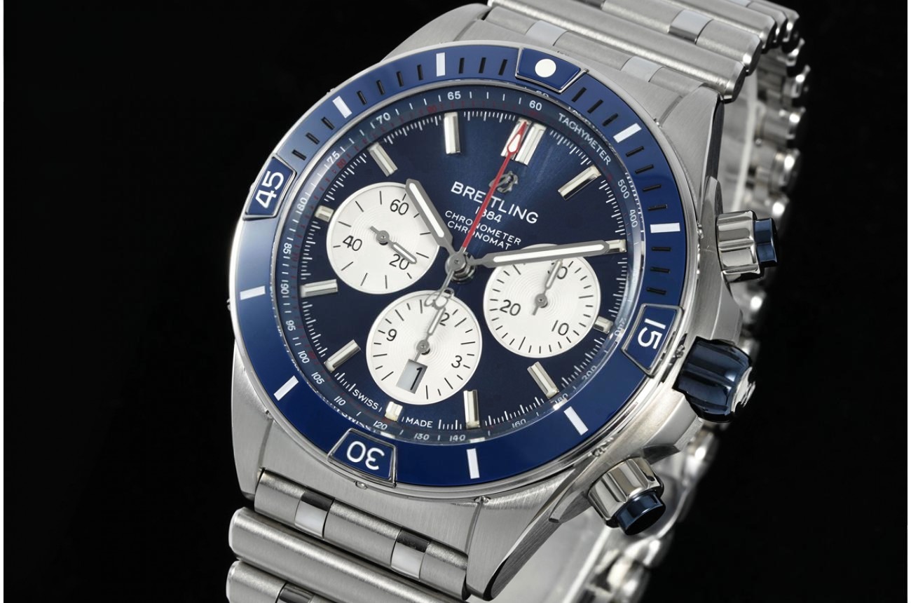 Super Chronomat B01 44MM Blue Bezel SS/SS Blue Dial BLF A7750