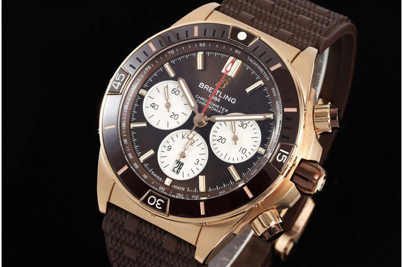 Super Chronomat B01 44MM Brown Bezel RG/RU Brown/Stk Dial BLF A7750