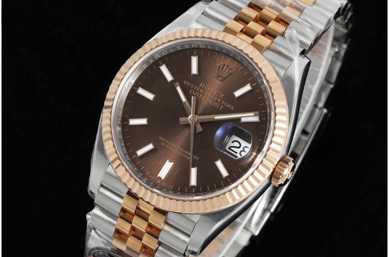 Datejust 126231 36mm Jub SS/RG Brown/Stk VF DD3235 Super Clone