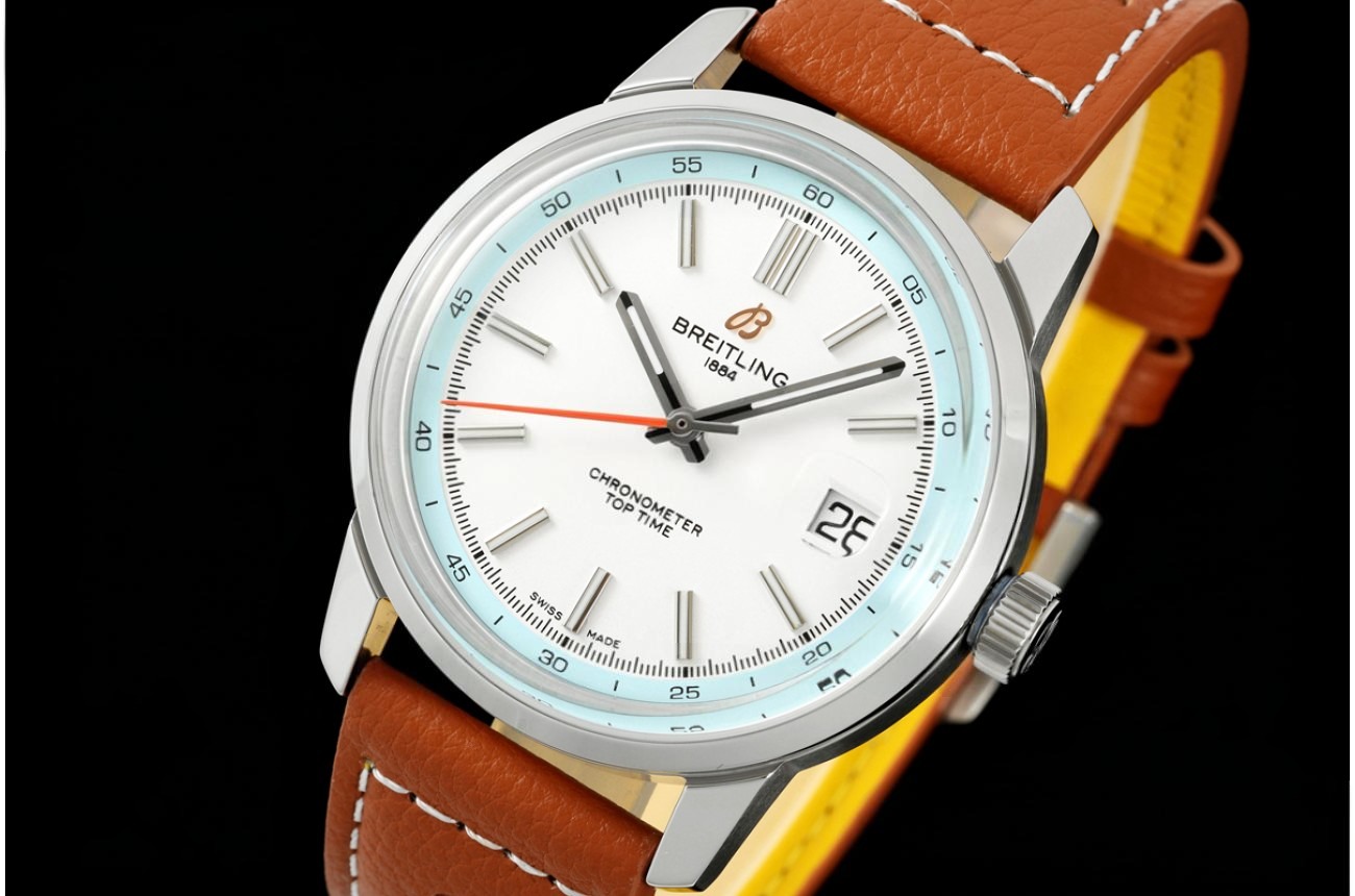 Top Time B31 38mm SS/LE White/Stk Dial BLF AB31