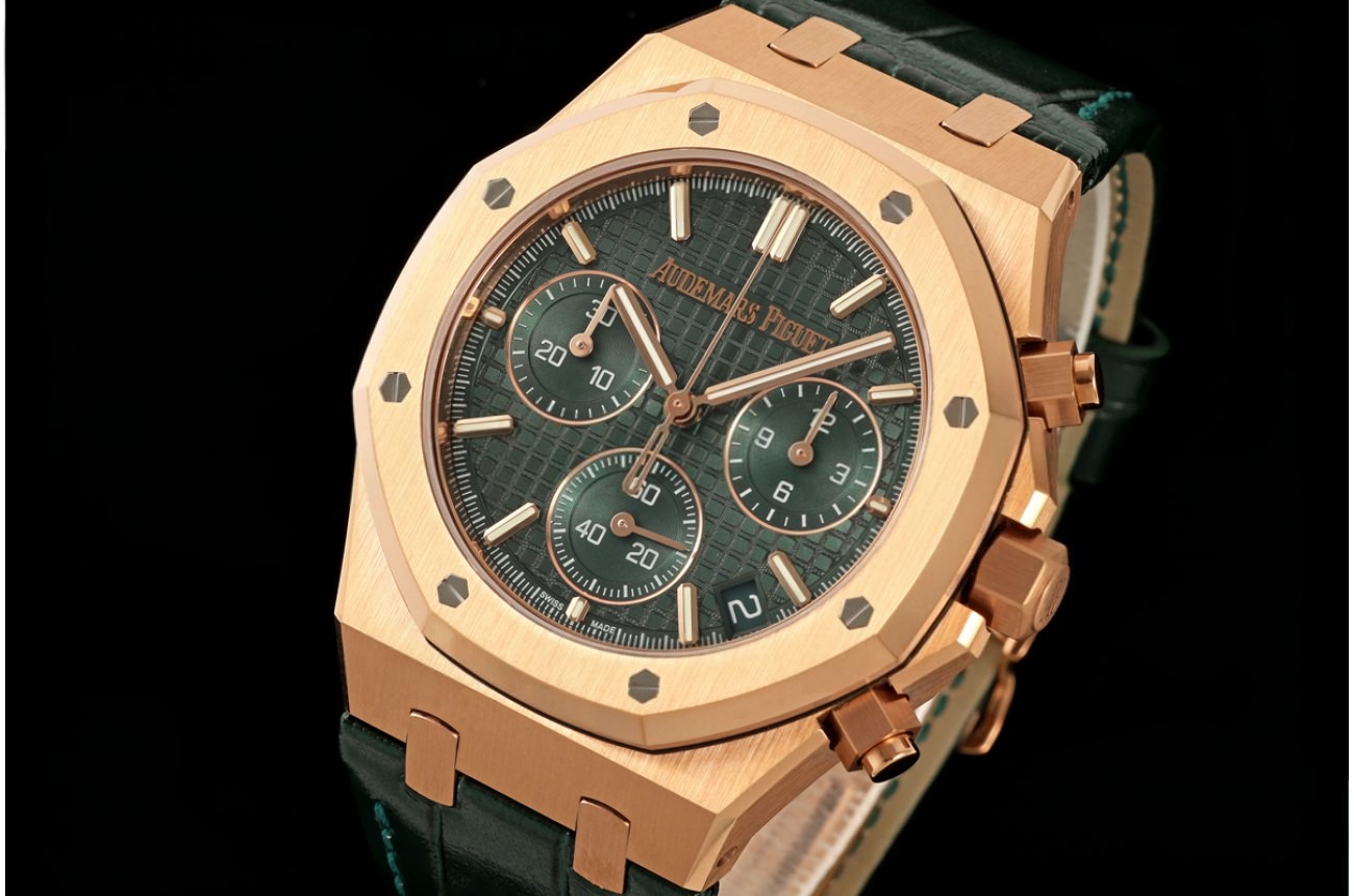 Royal Oak Chrono 26240OR 41mm RG/LE Green Dial DDF DD4401 (Weighted Approx.158g)