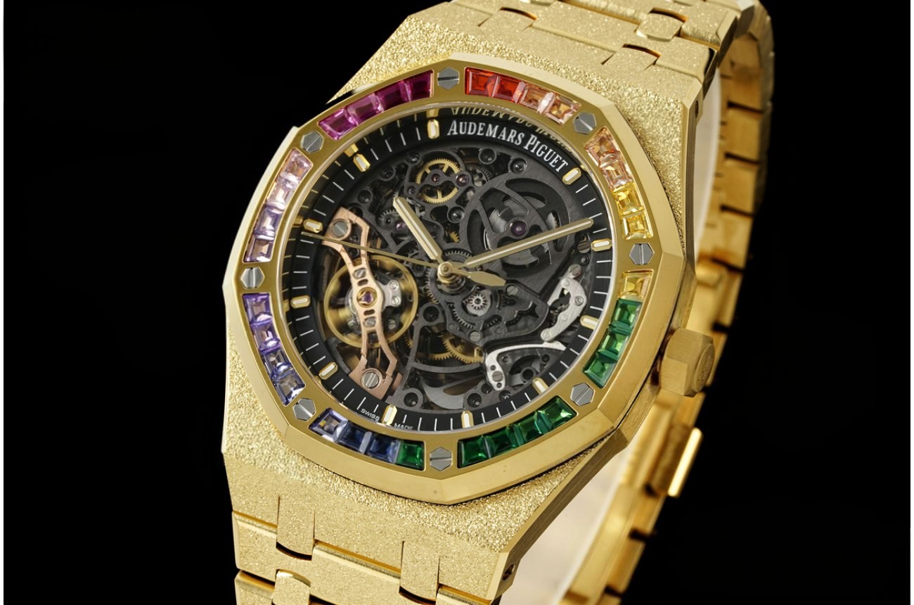 Royal Oak 15412OR Frosted 41mm DIa RG/RG Skeleton Dial THBF V3 SH3132 (Free Sprung)