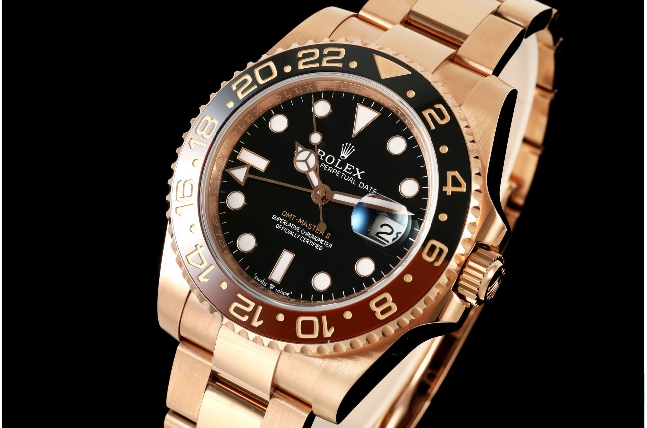 GMT Master II 126715CHNR Oys 40mm RG/RG Black Dial WF SH3285 (Gain Weight Approx.216g)