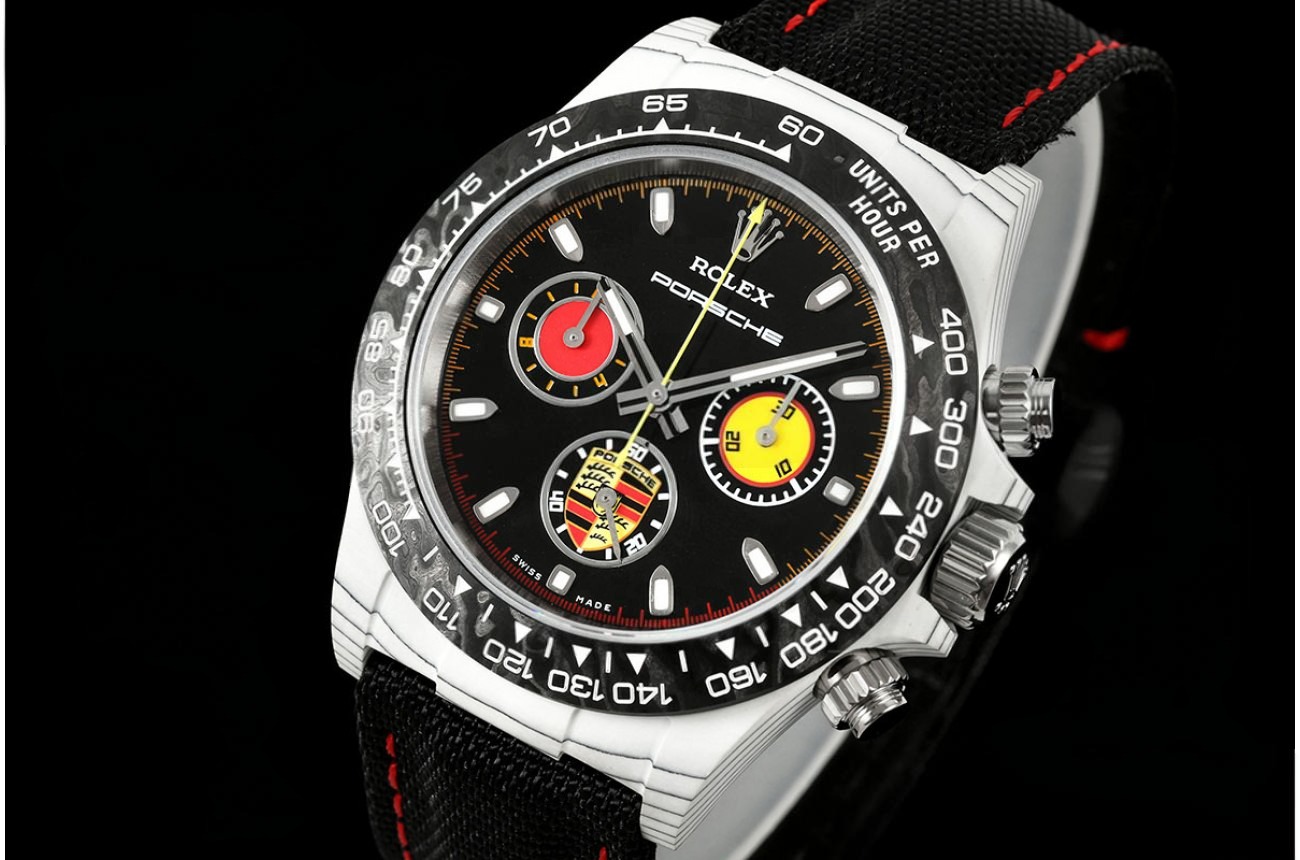 Daytona Diw 40mm 'Porsche' White Carbon/NY Black Dial ANTF SH4130