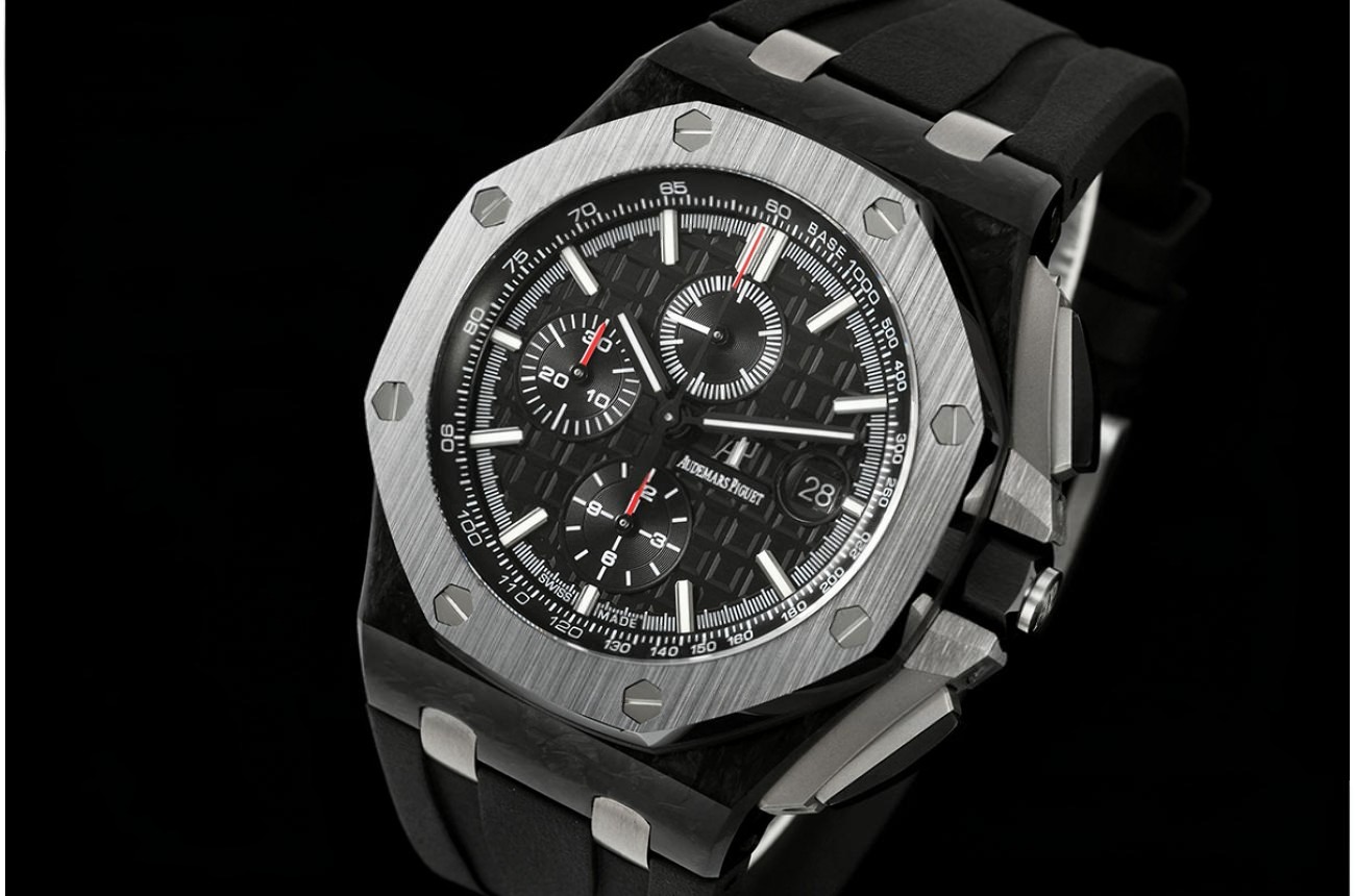 Royal Oak Offshore 26400AU 44mm Carbon/RU Black Dial JF A3126