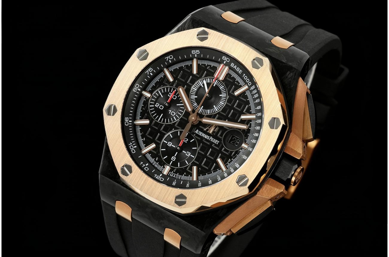 Royal Oak Offshore 26406FR 44mm Black Carbon/RU Black Dial JF A3126