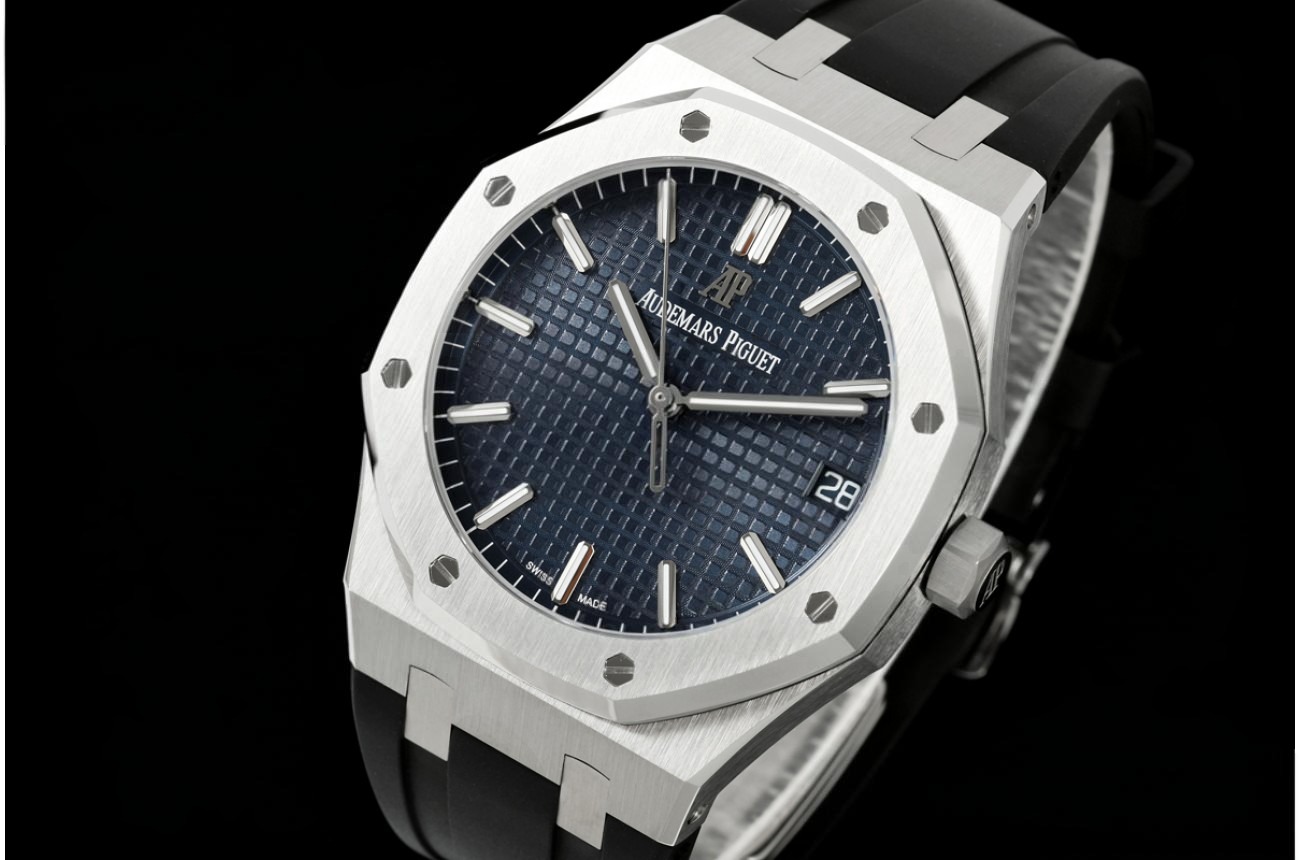 Royal Oak 41mm 15500 SS/RU Blue/Stk OCTA SA4302 (Free Sprung)