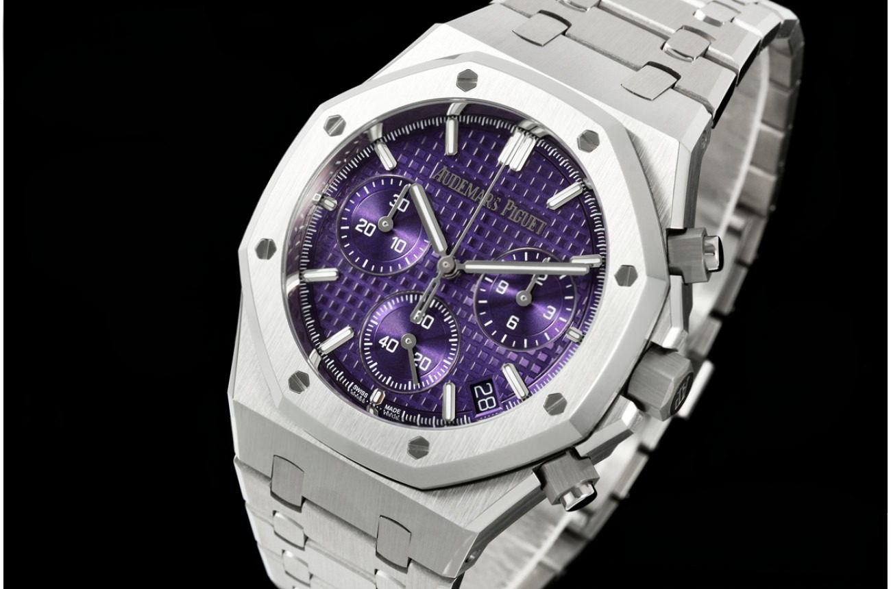 Royal Oak Chrono 26240ST 41mm SS/SS Purple Dial OCTA SH4401 (Free Sprung)