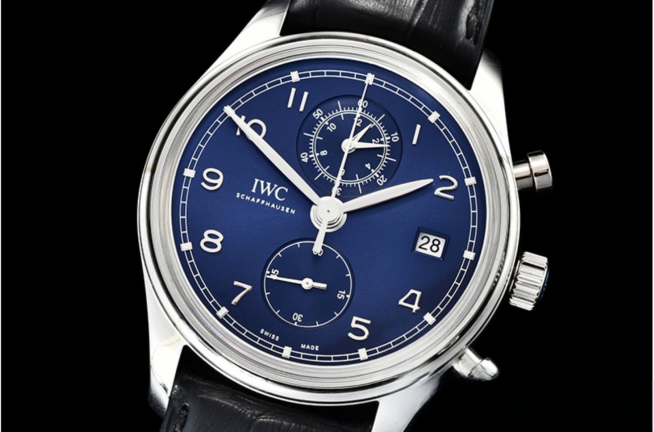 IWC - Portuguese Chrono Classic IW390404 SS/LE Blue ZF A7750