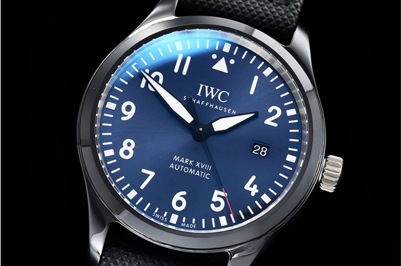 IWC -Mark XVIII IWC324703 CER/NY Blue/Num MKF V2 Miyota 9015