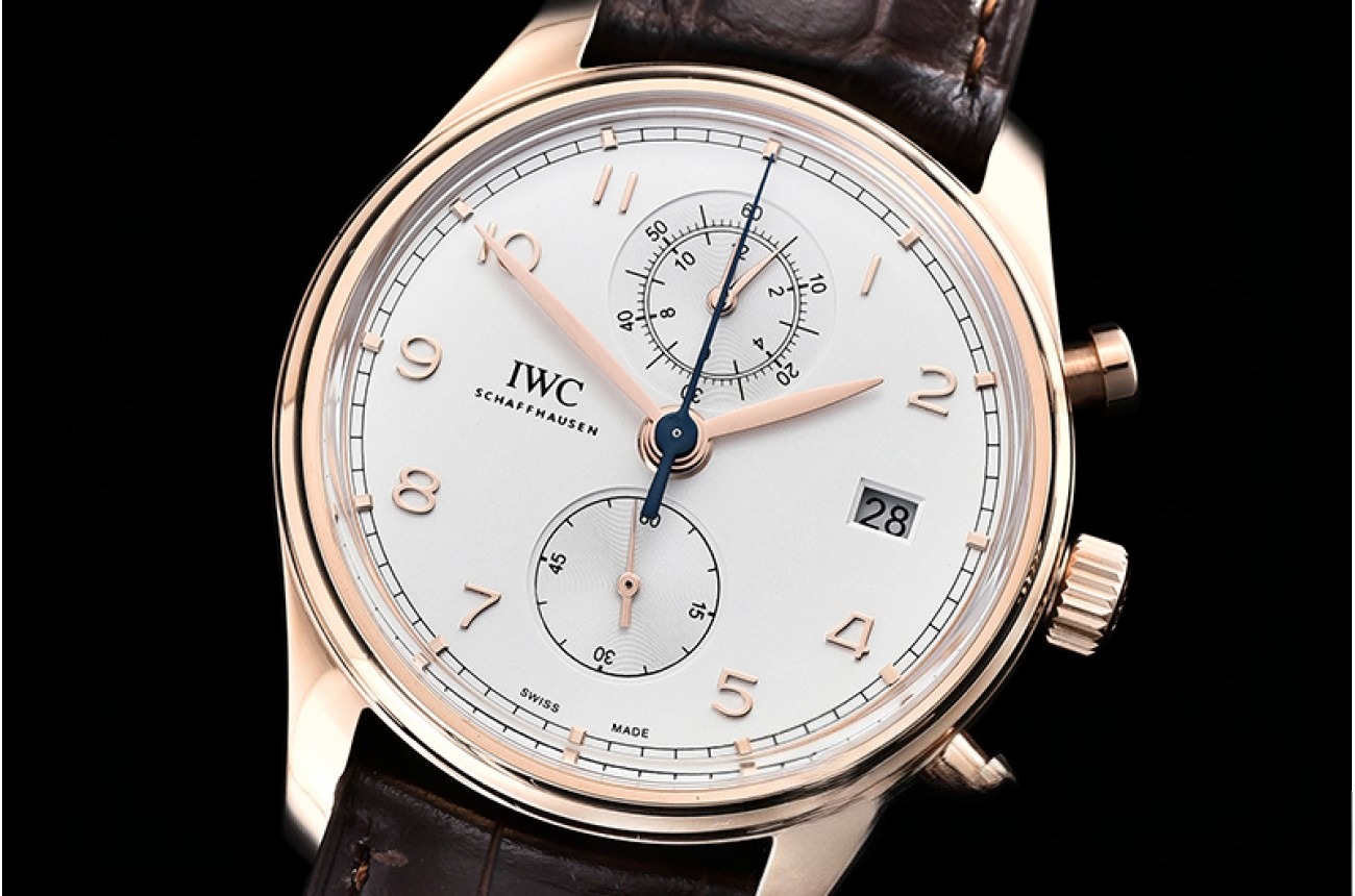 IWC - Portugieser Chronograph Classic RG/LE Wht YLF A7750