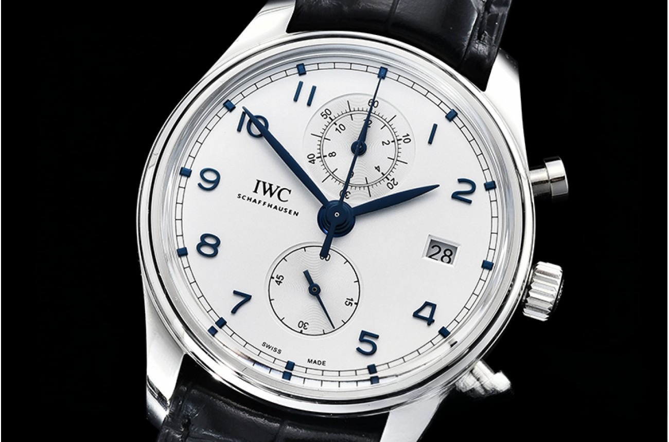 IWC - Portugieser Chronograph Classic SS/LE Wht/B YLF A7750