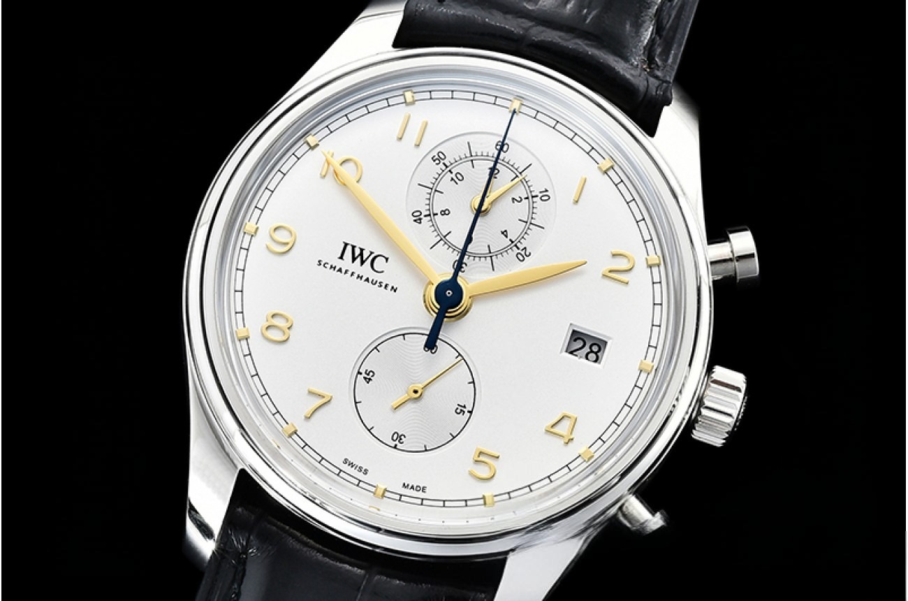 IWC - Portugieser Chronograph Classic SS/LE Wht/G YLF A7750