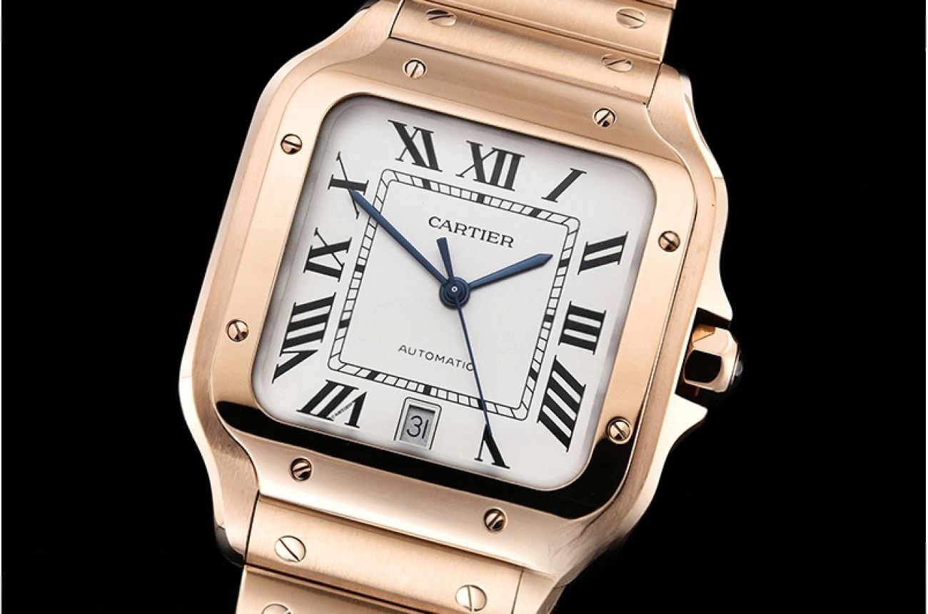 Cartier - Santos De Cartier Mens XL RG/RG White 3KF MY9015